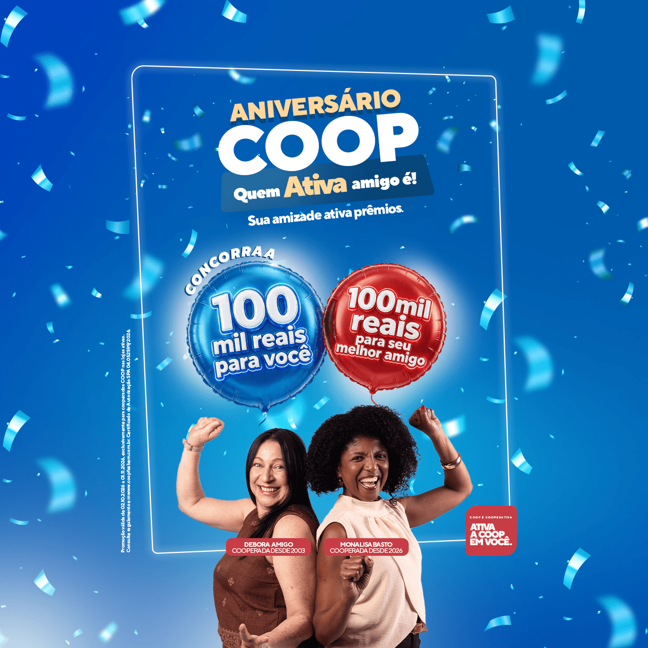 Banner sobre a campanha de promoção Aniversário Coop 2026